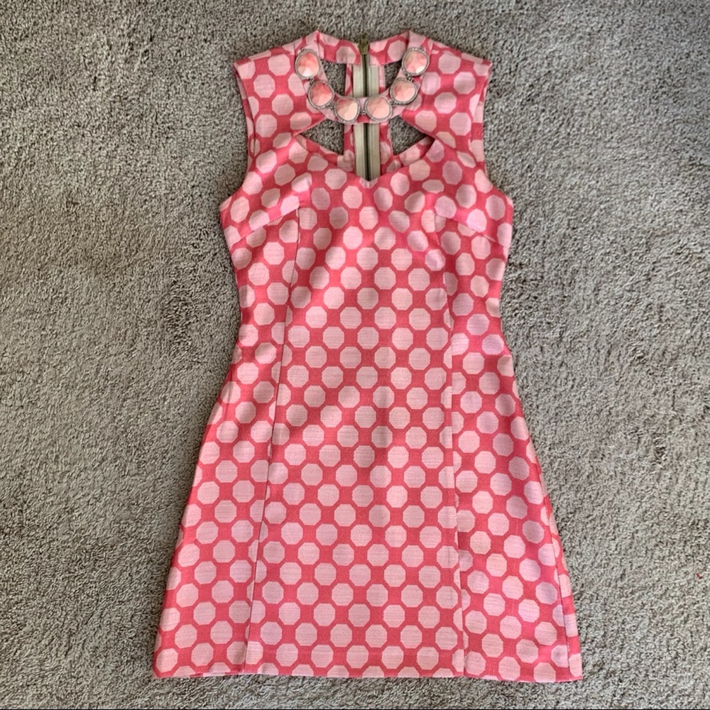 River Island Pink Geometric Mini Dress
